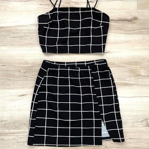 Shein gird pattern top & bottoms